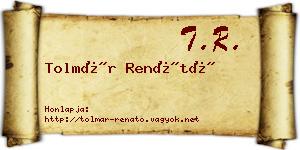 Tolmár Renátó névjegykártya